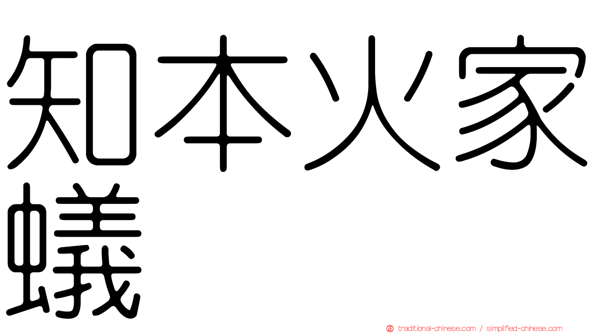 知本火家蟻