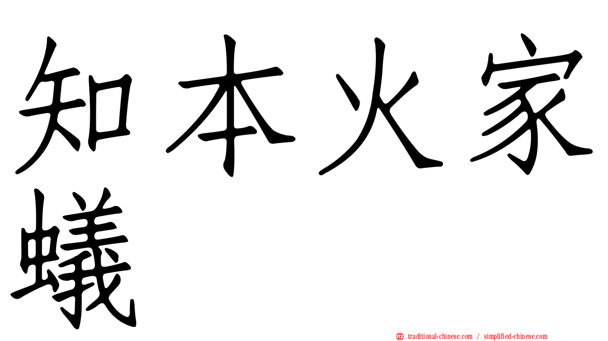 知本火家蟻