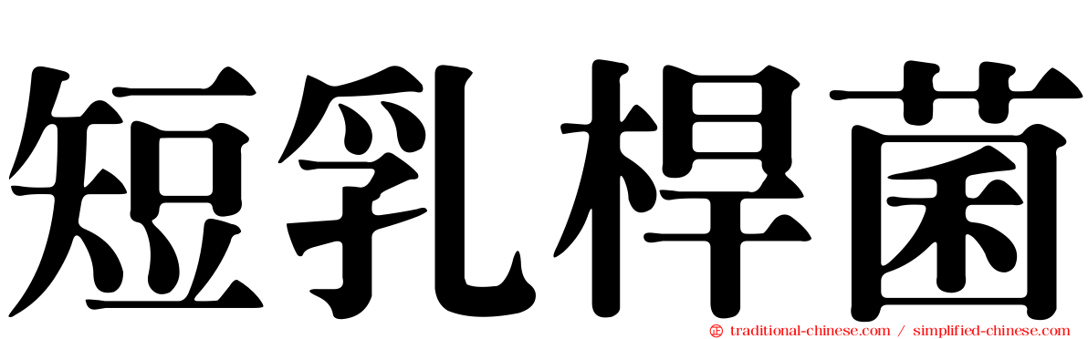 短乳桿菌
