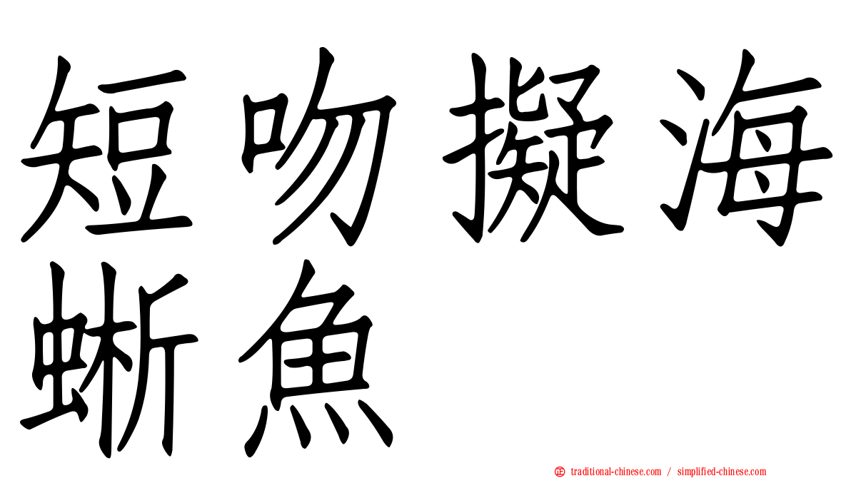 短吻擬海蜥魚