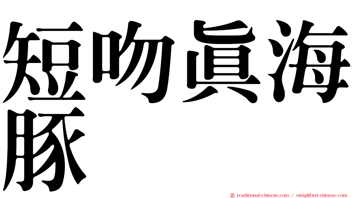 短吻真海豚