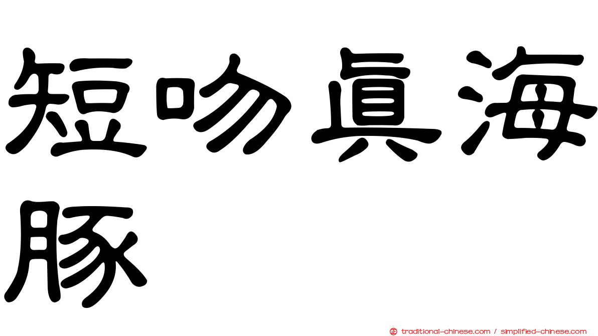 短吻真海豚
