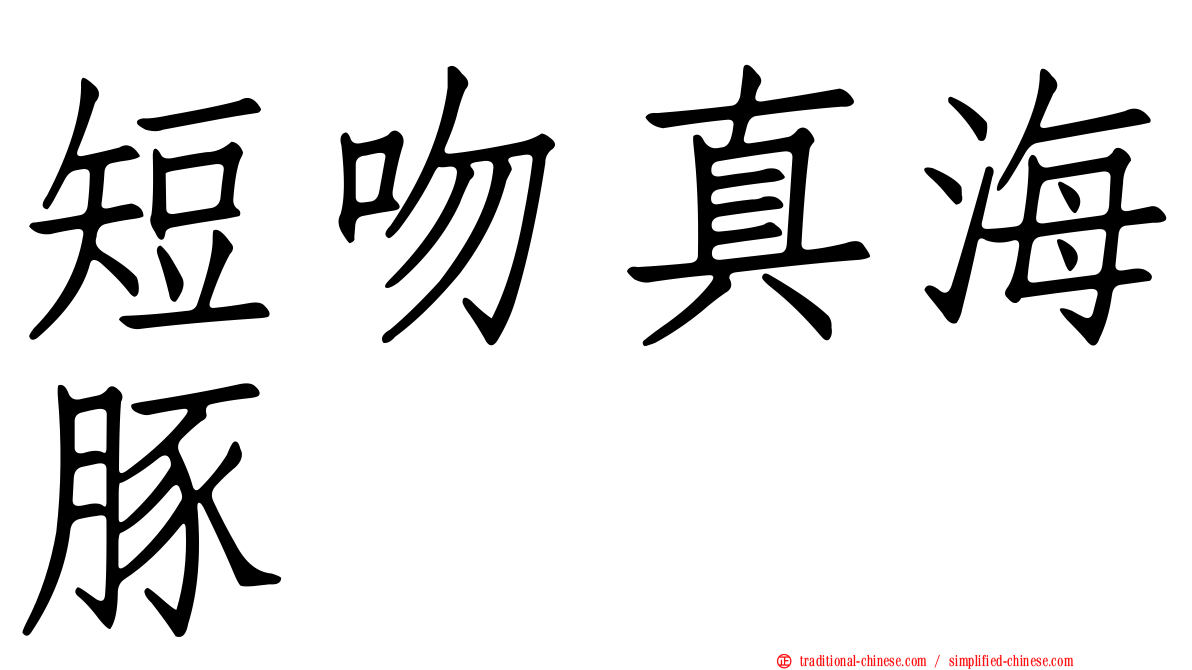 短吻真海豚