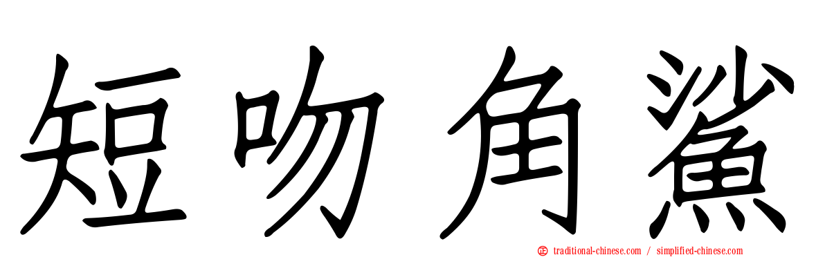 短吻角鯊