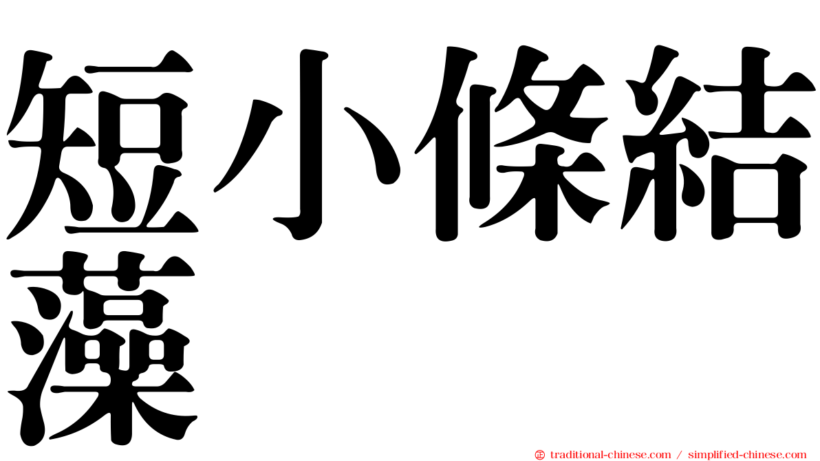 短小條結藻