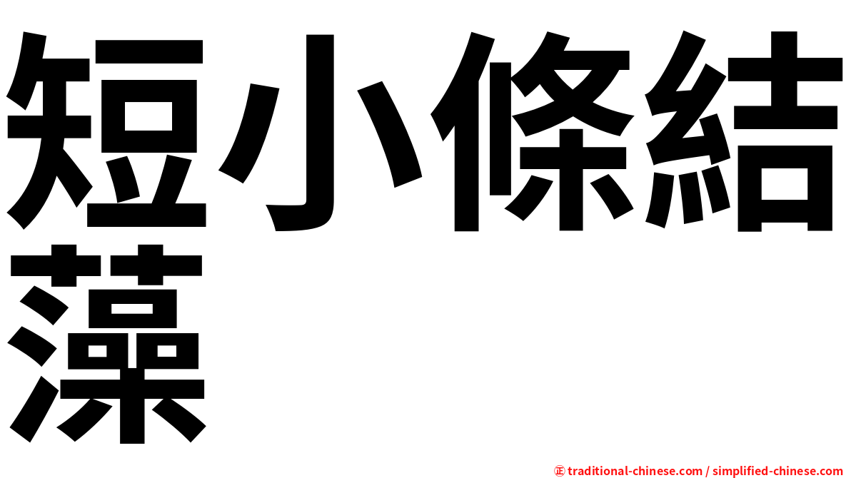 短小條結藻