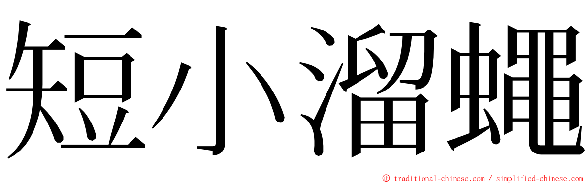 短小溜蠅 ming font