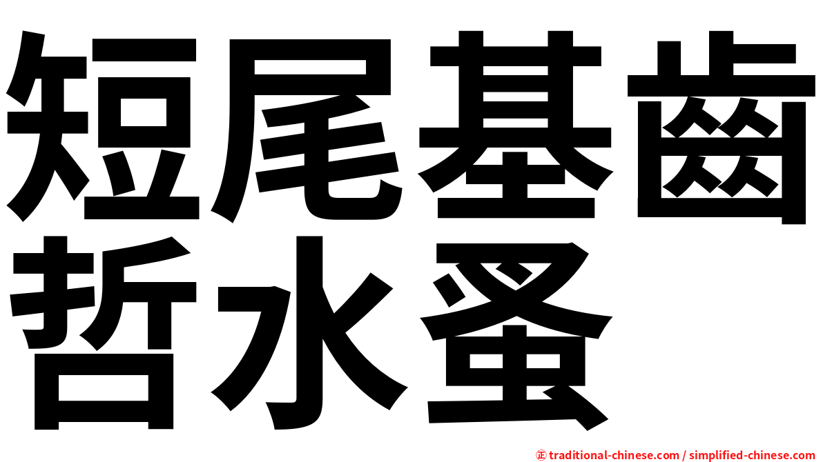 短尾基齒哲水蚤