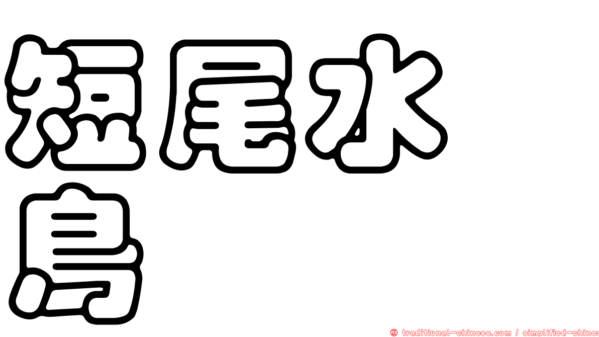 短尾水薙鳥