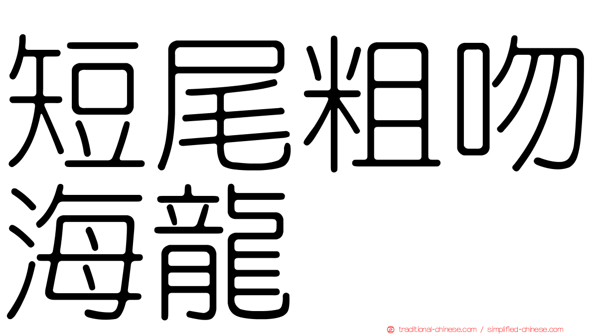 短尾粗吻海龍