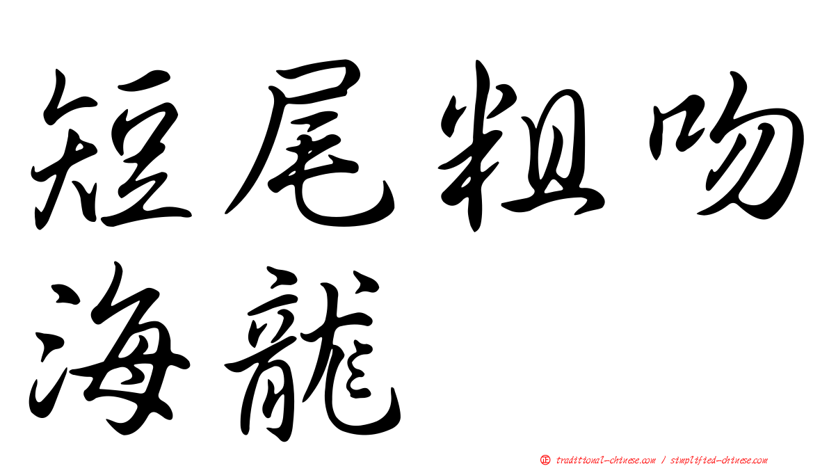 短尾粗吻海龍