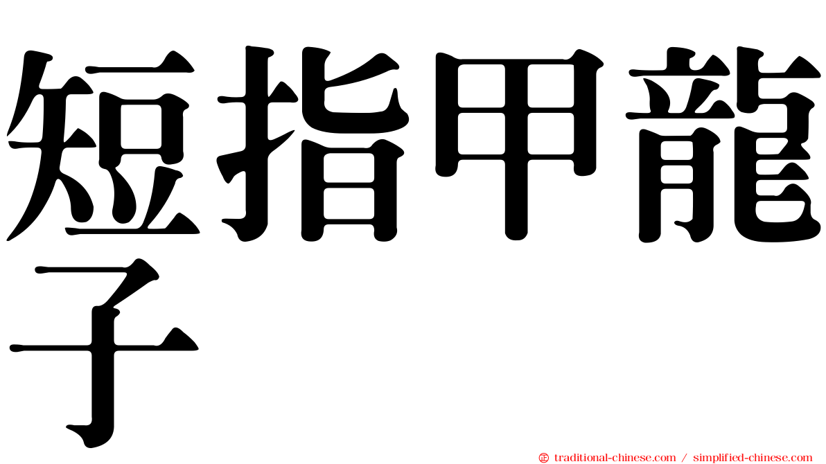 短指甲龍子