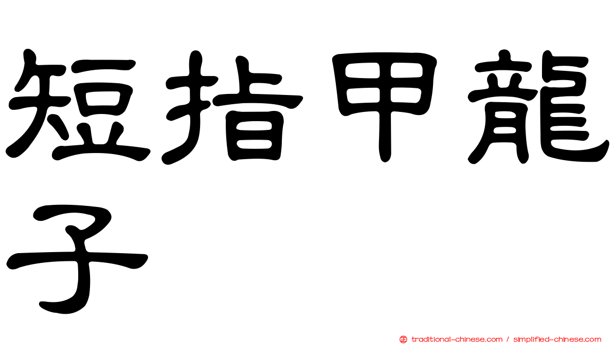 短指甲龍子