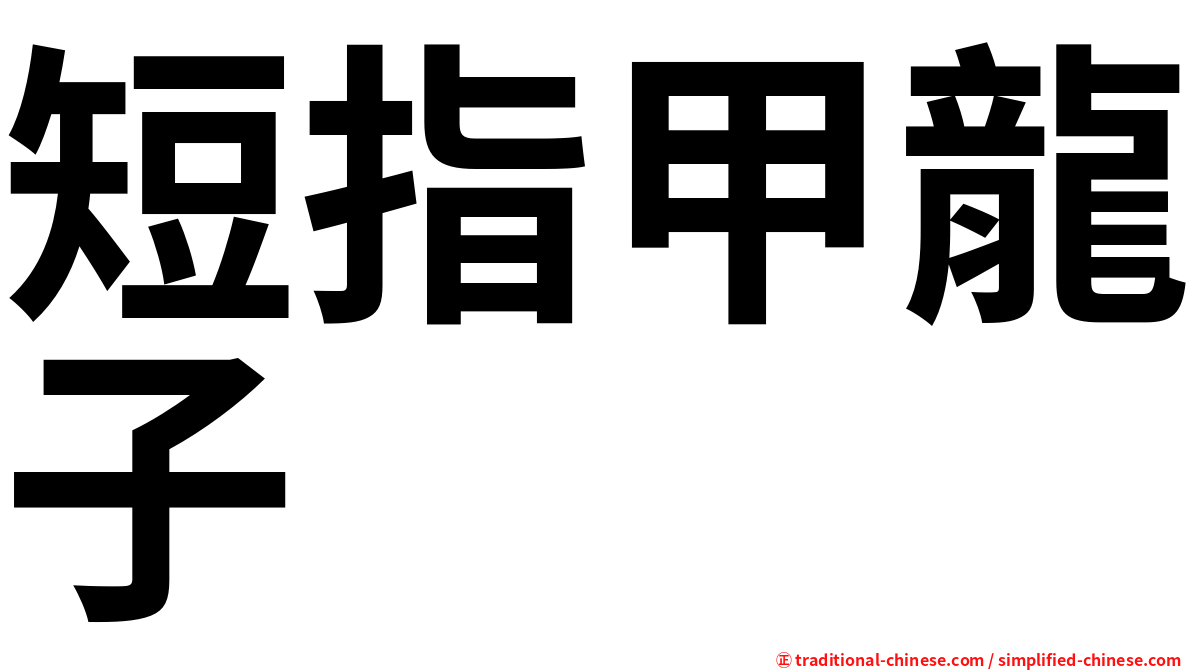 短指甲龍子