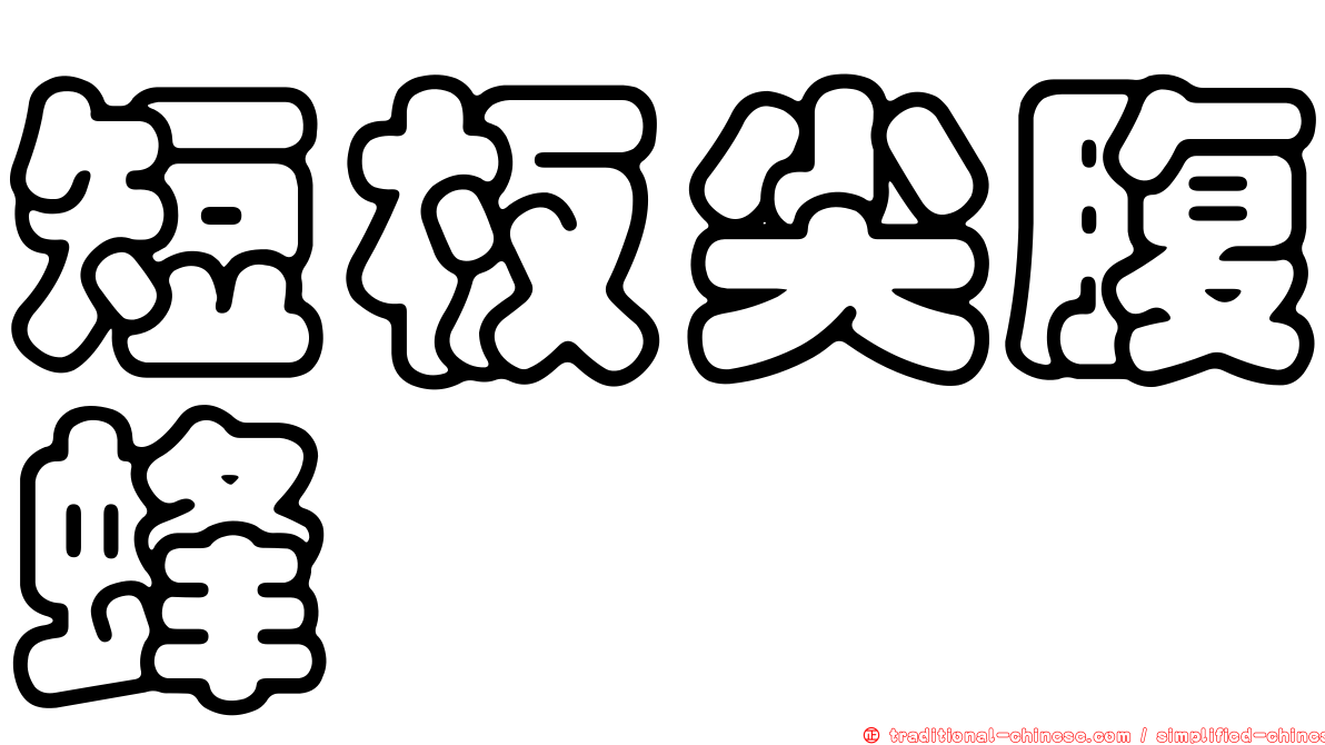 短板尖腹蜂