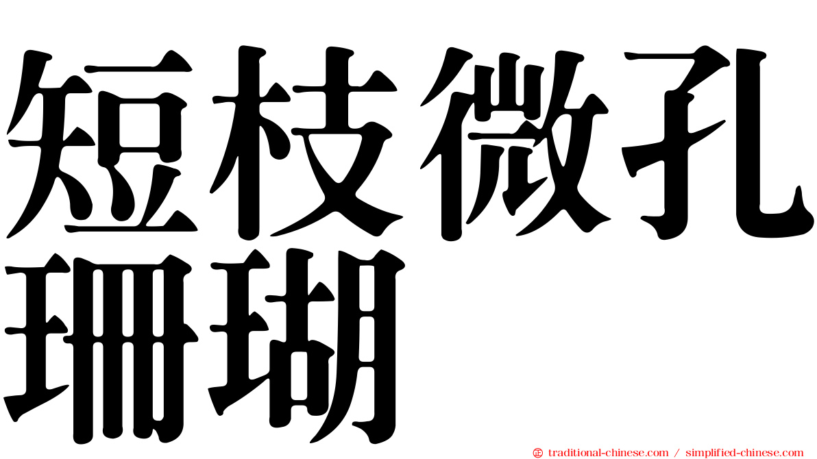 短枝微孔珊瑚