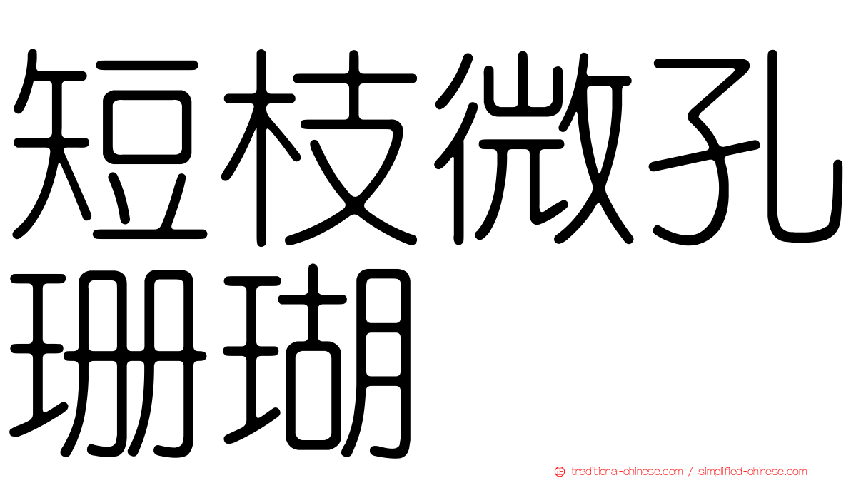短枝微孔珊瑚