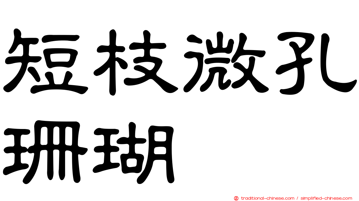短枝微孔珊瑚
