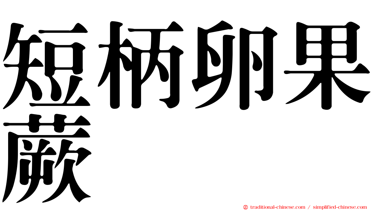 短柄卵果蕨