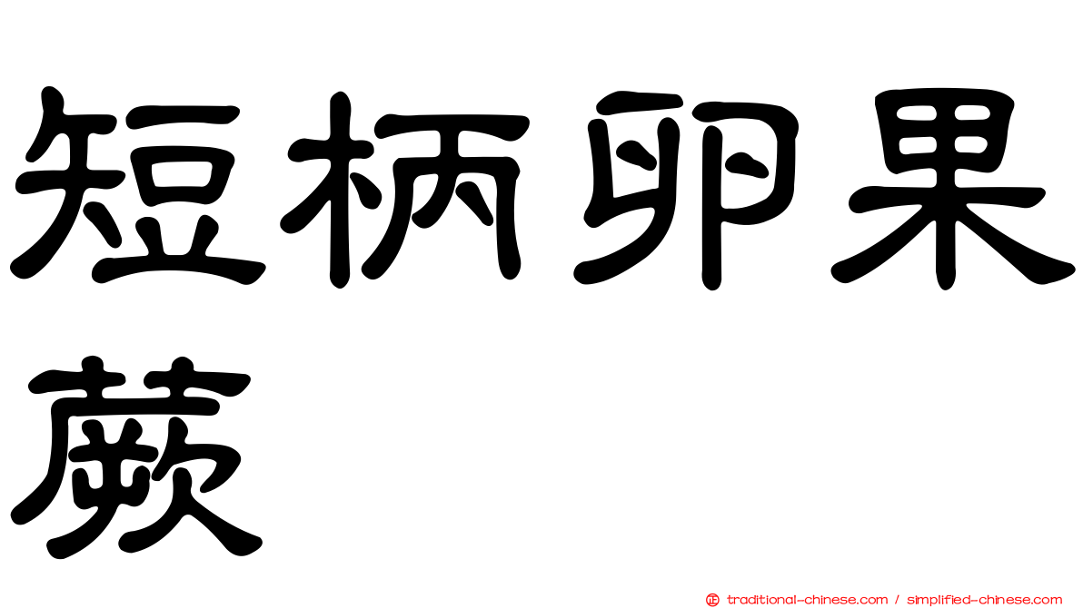 短柄卵果蕨