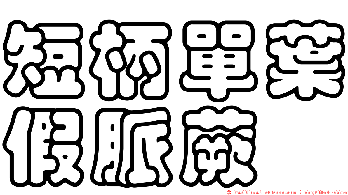 短柄單葉假脈蕨