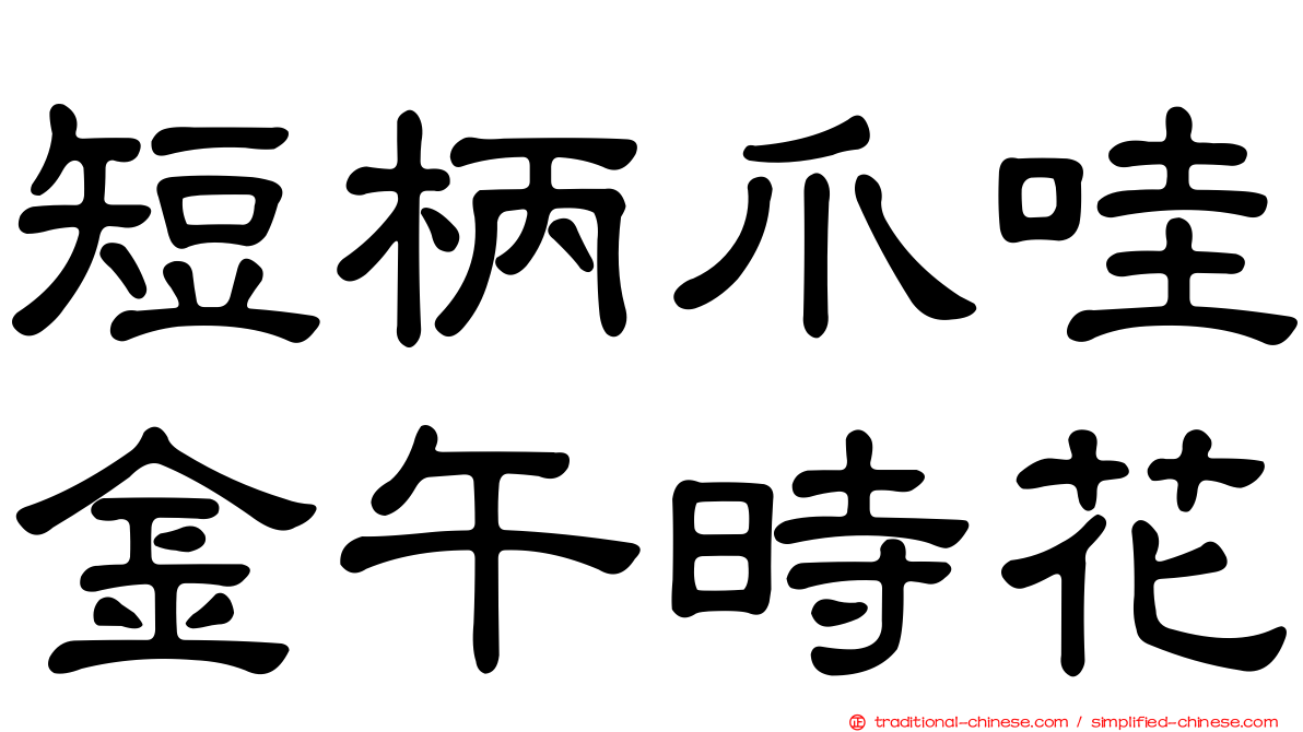 短柄爪哇金午時花
