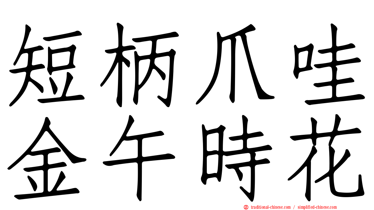短柄爪哇金午時花