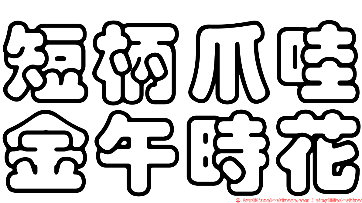 短柄爪哇金午時花