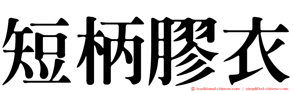 短柄膠衣
