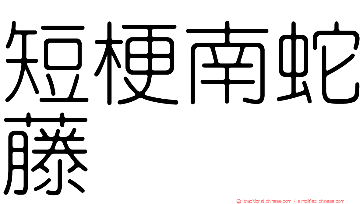 短梗南蛇藤