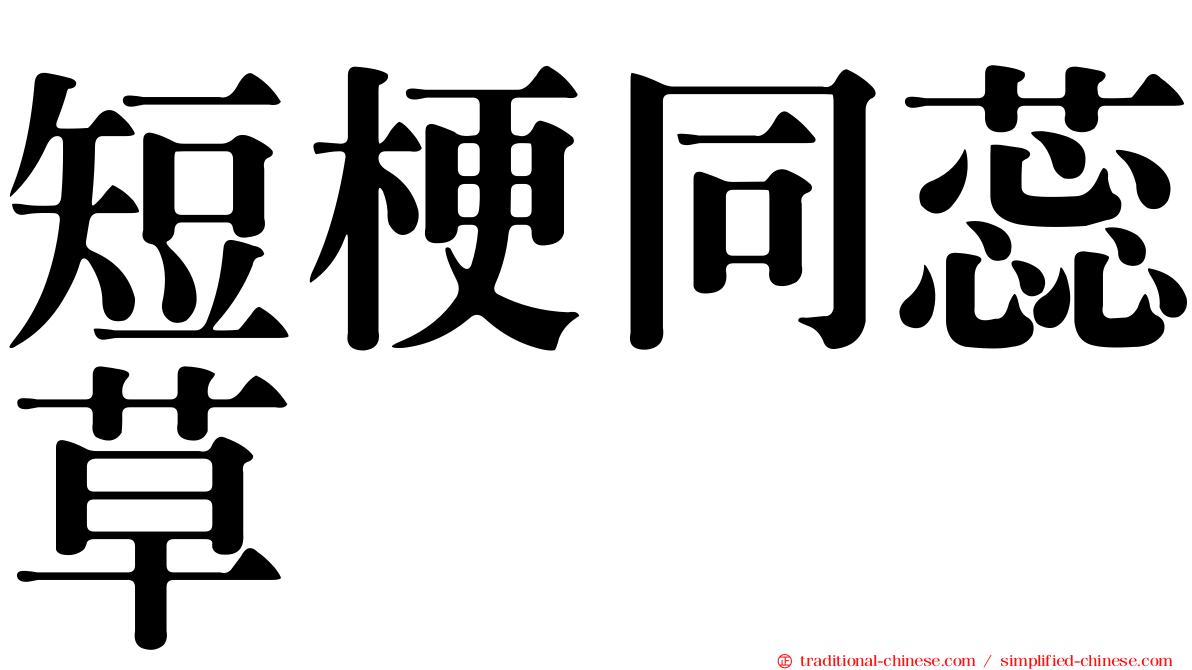 短梗同蕊草