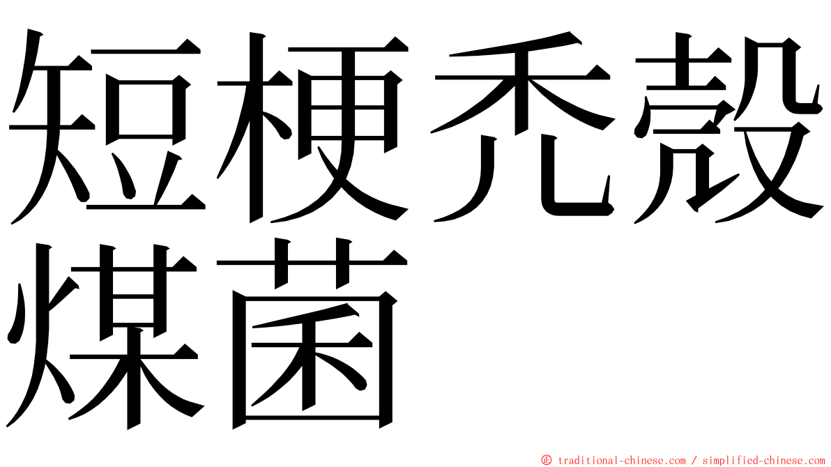 短梗禿殼煤菌 ming font