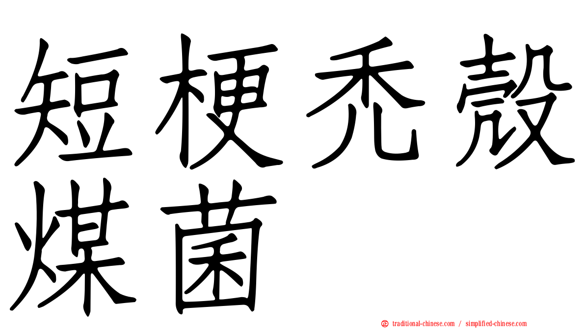 短梗禿殼煤菌