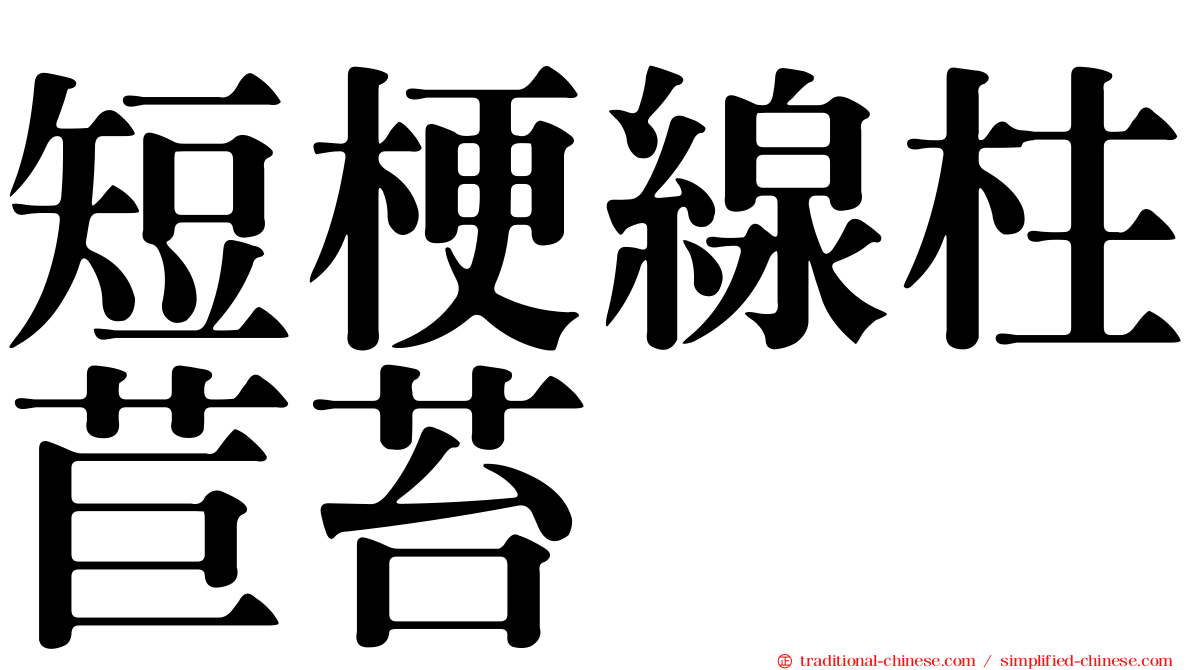 短梗線柱苣苔