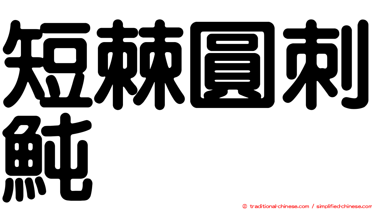 短棘圓刺魨