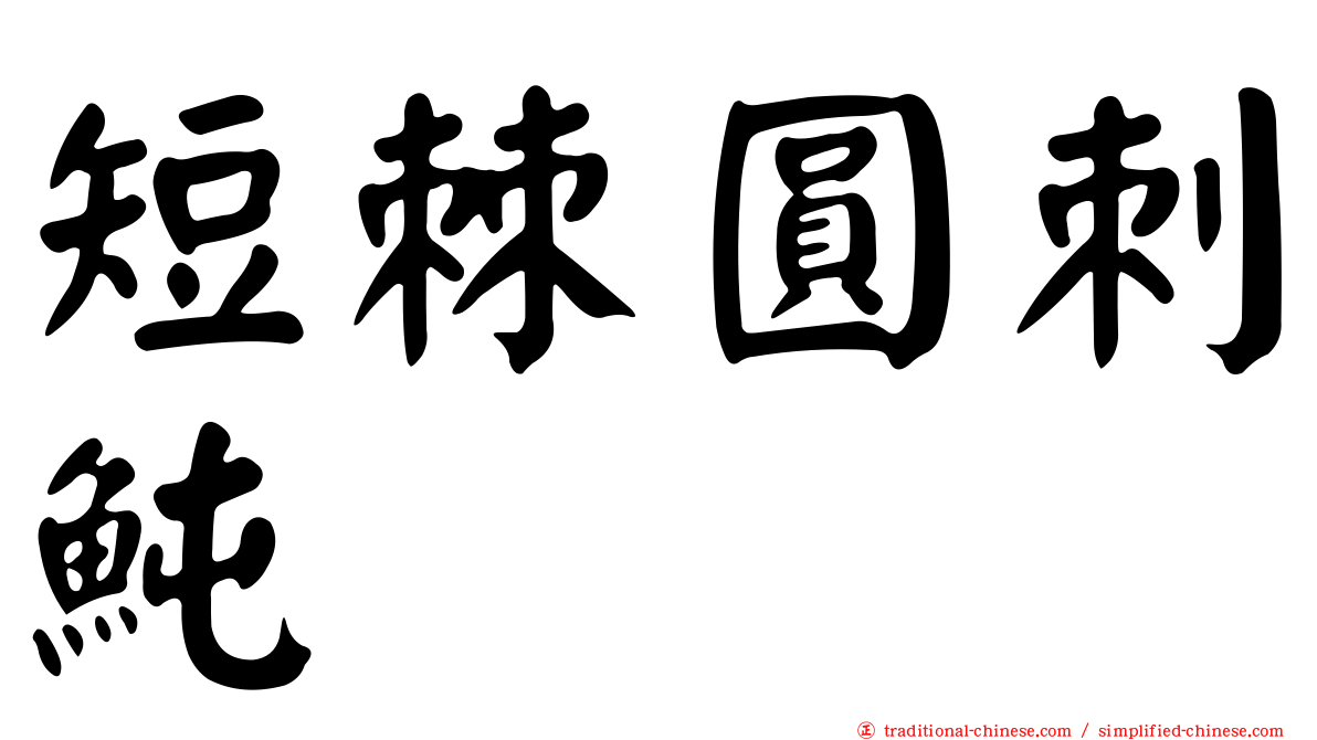 短棘圓刺魨