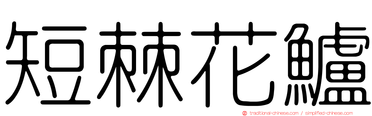 短棘花鱸