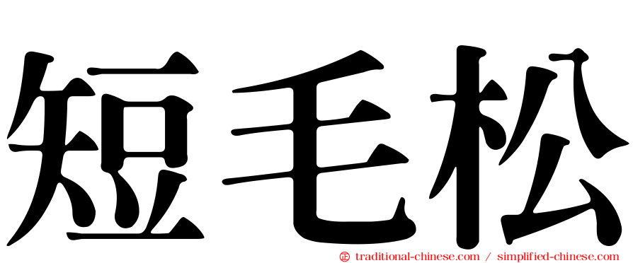 短毛松