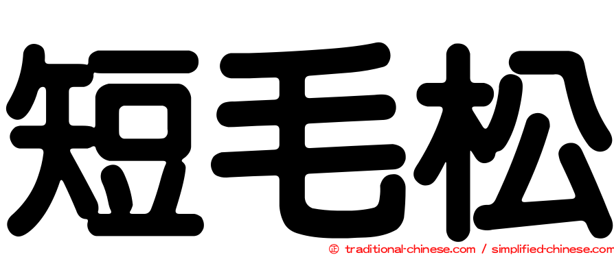 短毛松