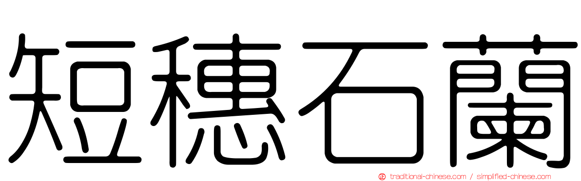 短穗石蘭
