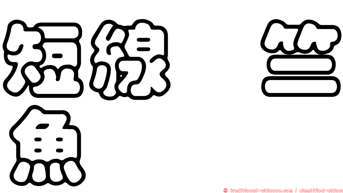 短線齶竺魚