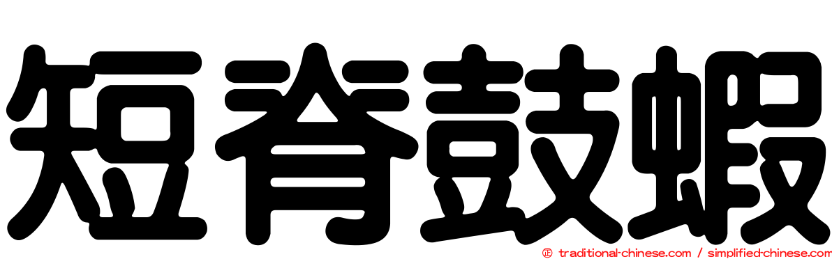 短脊鼓蝦