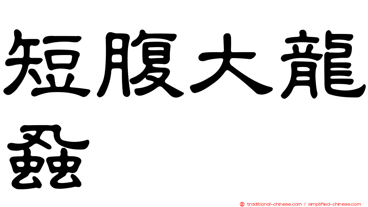 短腹大龍蝨