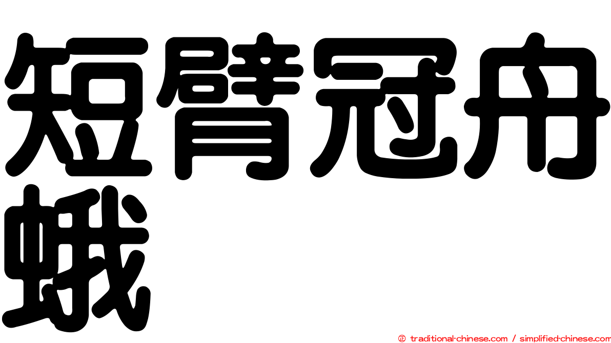 短臂冠舟蛾