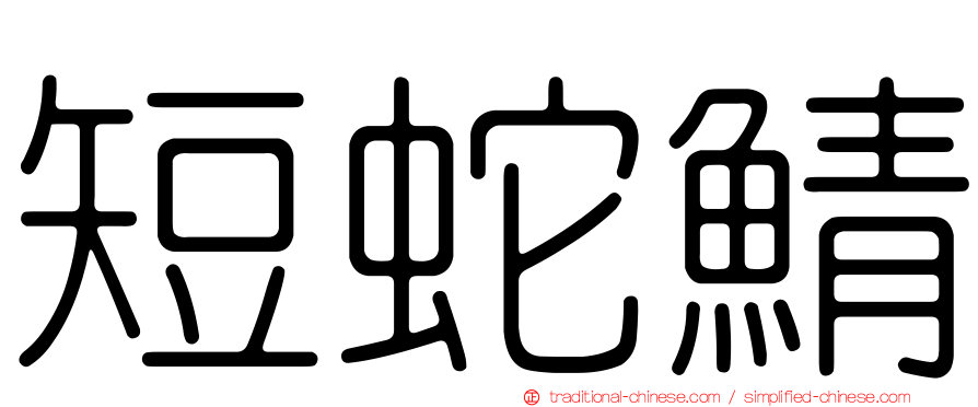 短蛇鯖