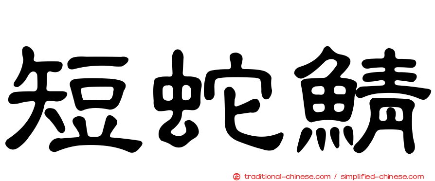 短蛇鯖