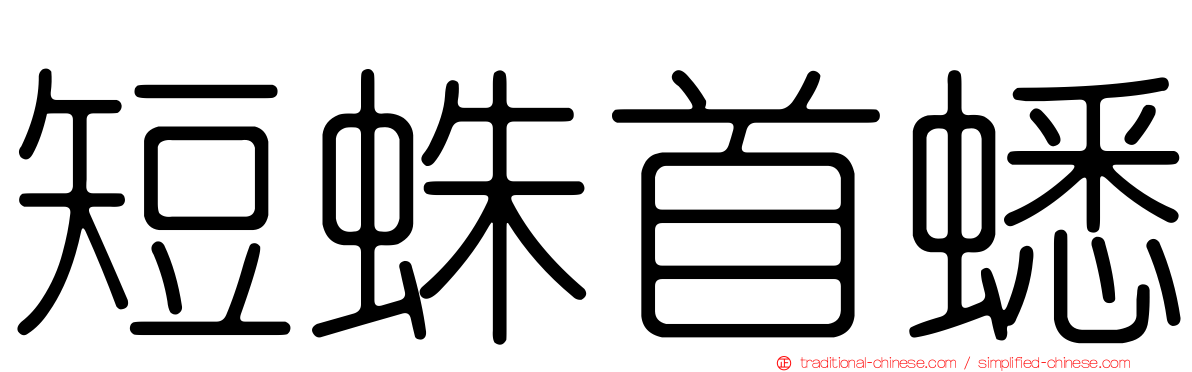 短蛛首蟋