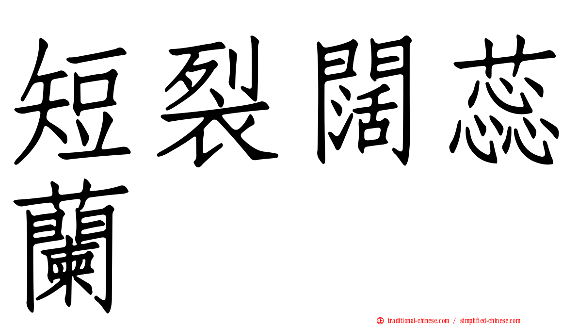 短裂闊蕊蘭