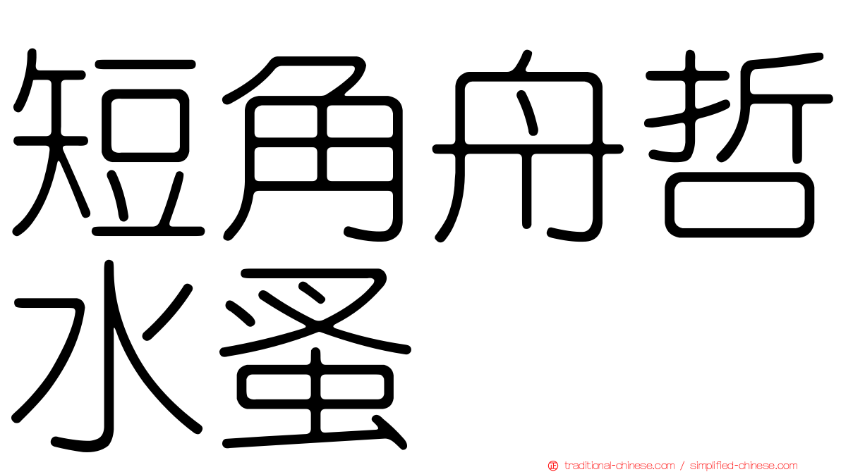 短角舟哲水蚤