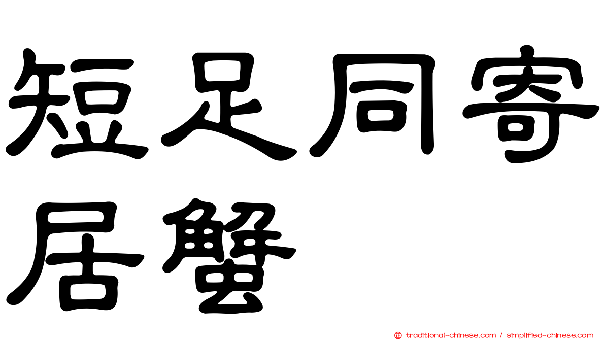短足同寄居蟹
